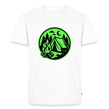 Tente de camping Nature - T-shirt Premium bio Homme - blanc - Devant - Nico (187cm)