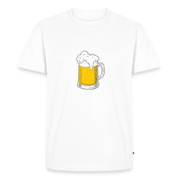 Bees here - Oder ich fall um! - Men's Premium Organic T-Shirt - white - Front - Nico (187cm)