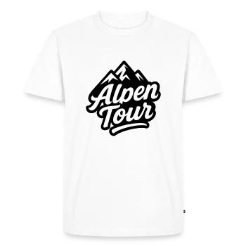 Alps Tour Montagnes - T-shirt Premium bio Homme - blanc - Devant - Nico (187cm)