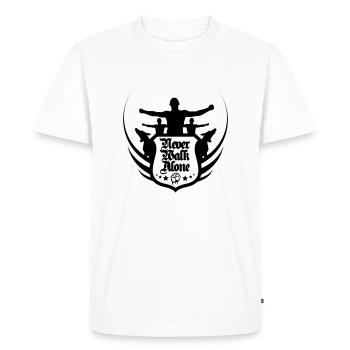 neverwalkalone2 - Men's Premium Organic T-Shirt - white - Front - Nico (187cm)