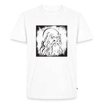 LÉONARD DE VINCI - T-shirt Premium bio Homme - blanc - Devant - Nico (187cm)