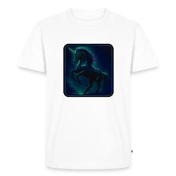 Licorne mystique sombre - T-shirt Premium bio Homme - blanc - Devant - Nico (187cm)
