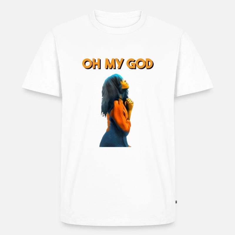 OH MEIN GOTT - Männer Premium Bio T-Shirt - Weiß
