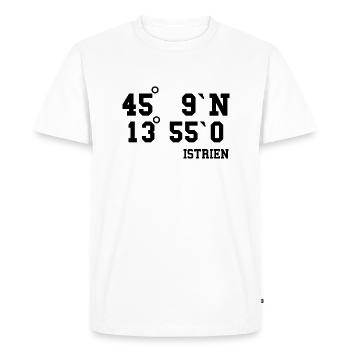 Istrie Croatie Balkans Mer Adriatique Idée de vacances - T-shirt Premium bio Homme - blanc - Devant - Nico (187cm)