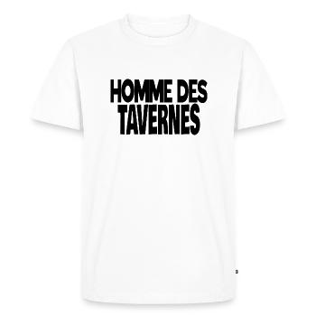 homme des tavernes - T-shirt Premium bio Homme - blanc - Devant - Nico (187cm)