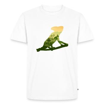 Chameleon - Men's Premium Organic T-Shirt - white - Front - Nico (187cm)