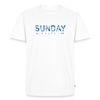 SUNDAY - T-shirt Premium bio Homme - blanc - Devant - Nico (187cm)