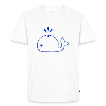 Dolphin Choice Sweet Blue - Men's Premium Organic T-Shirt - white - Front - Nico (187cm)