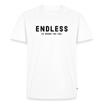ENDLESS Go where you feel - Men's Premium Organic T-Shirt - white - Front - Nico (187cm)