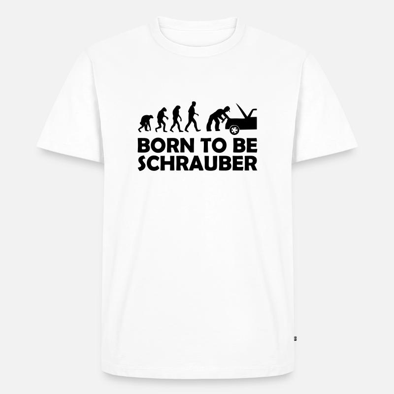 schrauber - Männer Premium Bio T-Shirt - Weiß