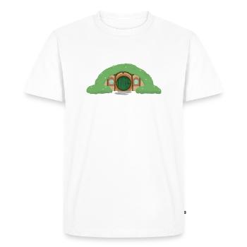My House - Men's Premium Organic T-Shirt - white - Front - Nico (187cm)