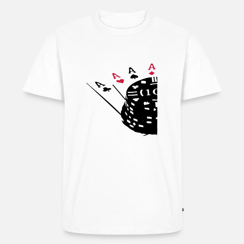 aces_2clr - Männer Premium Bio T-Shirt - Weiß