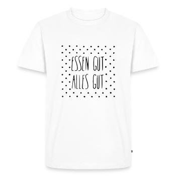 Food good all good - Men's Premium Organic T-Shirt - white - Front - Nico (187cm)