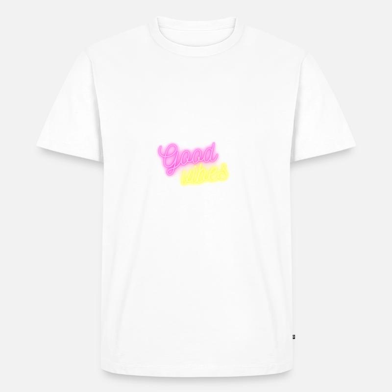Good vibes - Männer Premium Bio T-Shirt - Weiß