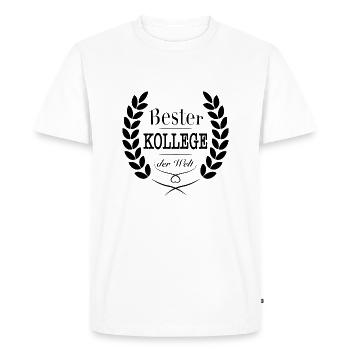 Best colleague in the world - Men's Premium Organic T-Shirt - white - Front - Nico (187cm)