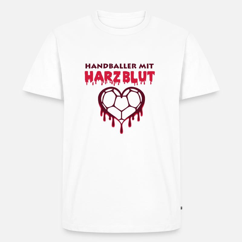Handball Harzblut 2 - Männer Premium Bio T-Shirt - Weiß