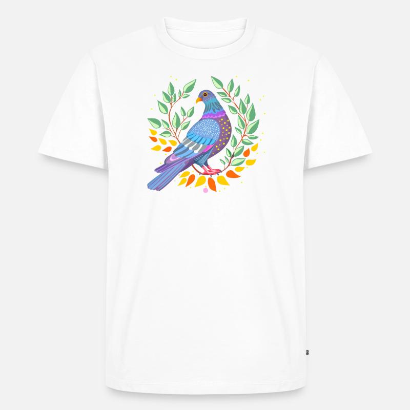 Taube - Männer Premium Bio T-Shirt - Weiß
