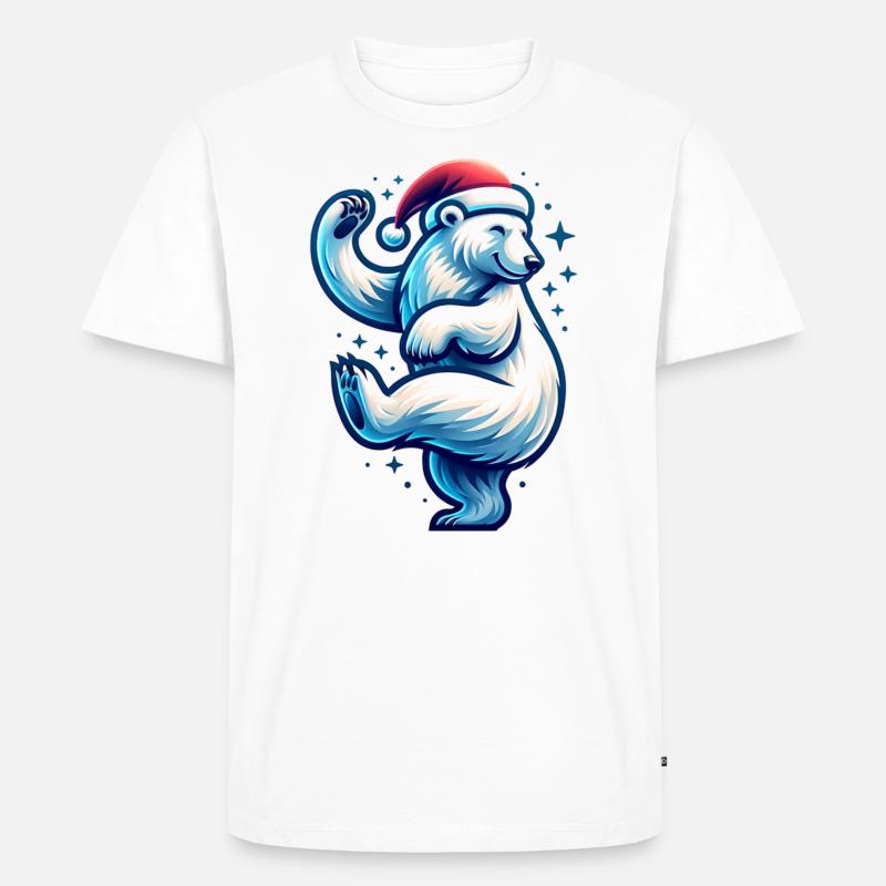 Eisbär - Männer Premium Bio T-Shirt - Weiß