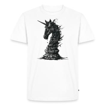 Knight Chess Horse - Men's Premium Organic T-Shirt - white - Front - Nico (187cm)