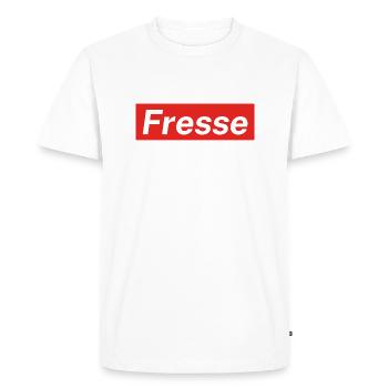 C’est la gueule - T-shirt Premium bio Homme - blanc - Devant - Nico (187cm)