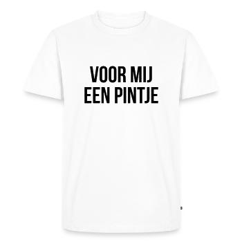 Une pinte pour moi - T-shirt Premium bio Homme - blanc - Devant - Nico (187cm)