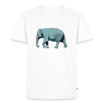 Elephant, Blue Elephant, Elephant, Pachyderm - Men's Premium Organic T-Shirt - white - Front - Nico (187cm)