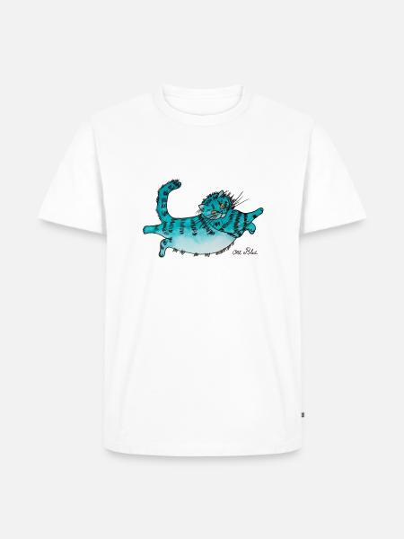 blue Fluffy - Men's Premium Organic T-Shirt - white