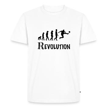 révolution joueur de foot sport - T-shirt Premium bio Homme - blanc - Devant - Nico (187cm)