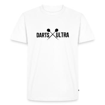 FLÉCHETTES ULTRA LONGUES, COLLECTION ULTRA - T-shirt Premium bio Homme - blanc - Devant - Nico (187cm)
