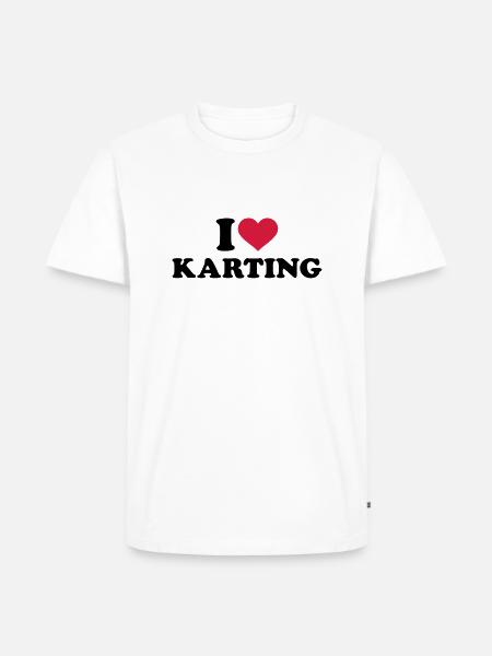Karting - Männer Premium Bio T-Shirt - Weiß