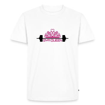 woman gym queen princess crown queen muscle strong - Men's Premium Organic T-Shirt - white - Front - Nico (187cm)