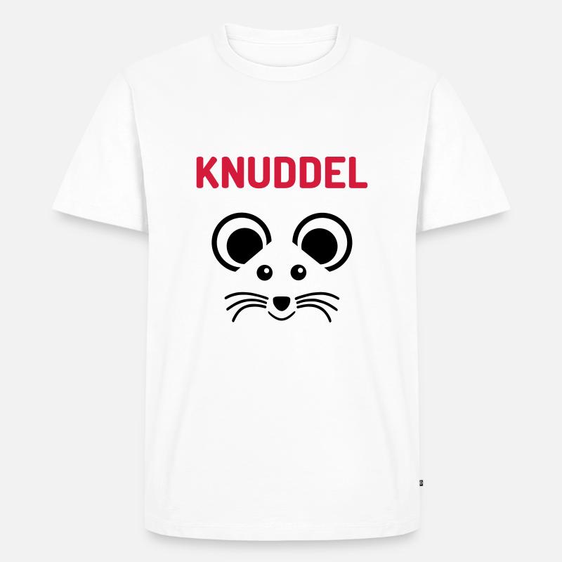 ★ Designfarben änderbar ★ Knuddelmaus - Männer Premium Bio T-Shirt - Weiß