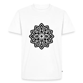 Blossom Mandala - Men's Premium Organic T-Shirt - white - Front - Nico (187cm)