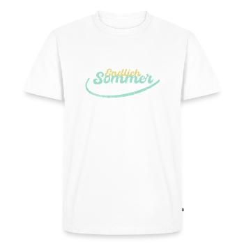 Finally summer beach holiday gift - Men's Premium Organic T-Shirt - white - Front - Nico (187cm)