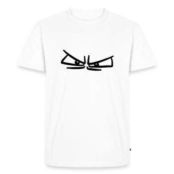 Yeux en colère mal cool - T-shirt Premium bio Homme - blanc - Devant - Nico (187cm)