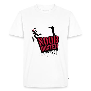 Shooter Noob Hunter drops of blood graffiti - Men's Premium Organic T-Shirt - white - Front - Nico (187cm)