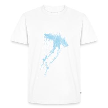 Kwalle émeutes bleu - T-shirt Premium bio Homme - blanc - Devant - Nico (187cm)