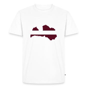 Lettonie - T-shirt Premium bio Homme - blanc - Devant - Nico (187cm)
