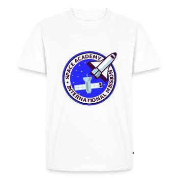 Space Academy International bleu Vintage - Männer Premium Bio T-Shirt - Weiß - Vorne - Nico (187cm)