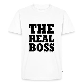 The real boss - T-shirt Premium bio Homme - blanc - Devant - Nico (187cm)