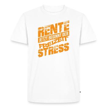 pension - Men's Premium Organic T-Shirt - white - Front - Nico (187cm)