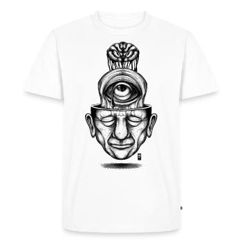 Où ai-je l'esprit - T-shirt Premium bio Homme - blanc - Devant - Nico (187cm)