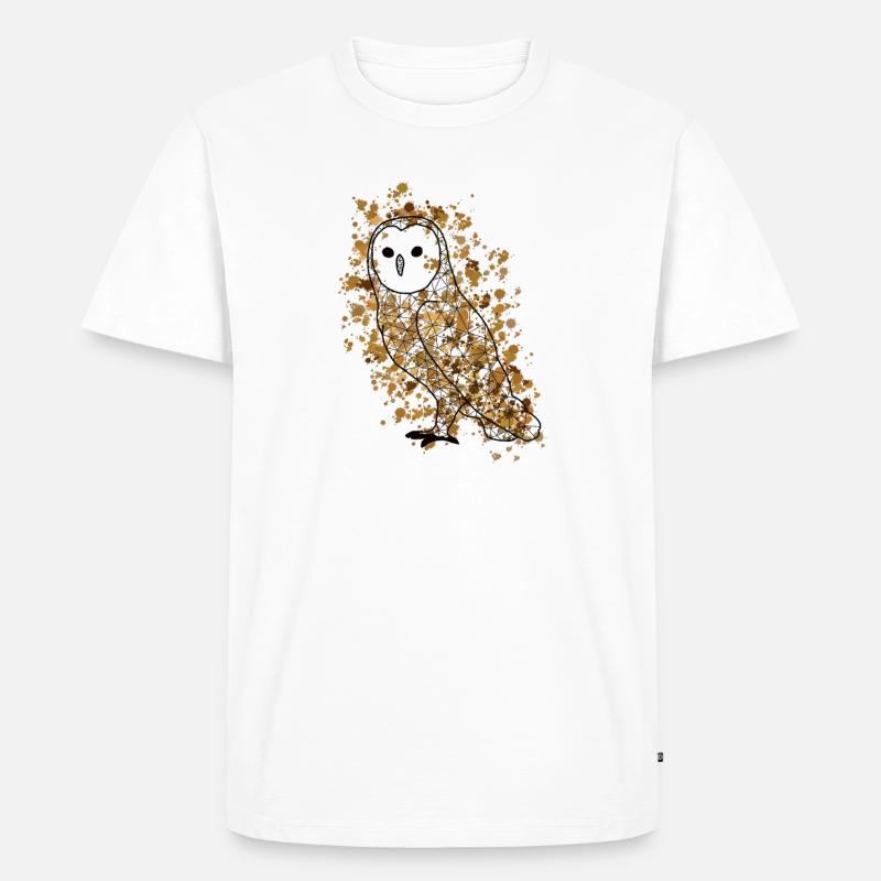 Owll GeomeTRIX bunt - Männer Premium Bio T-Shirt - Weiß