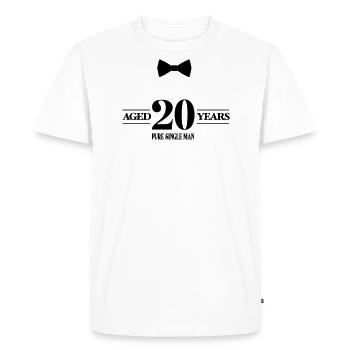 20 years old pure single man - T-shirt Premium bio Homme - blanc - Devant - Nico (187cm)