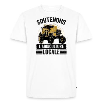 Soutenons L'agriculture Locale - T-shirt Premium bio Homme - blanc - Devant - Nico (187cm)