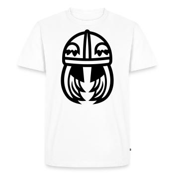 Guerrier Casque de viking - T-shirt Premium bio Homme - blanc - Devant - Nico (187cm)