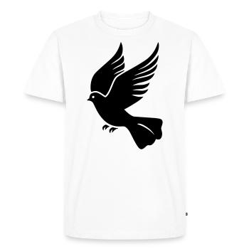 Colombe - T-shirt Premium bio Homme - blanc - Devant - Nico (187cm)
