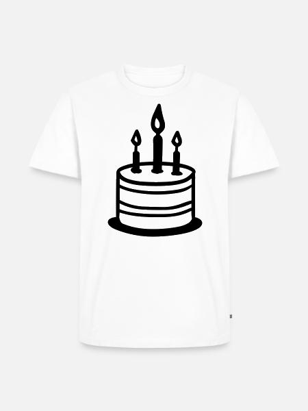 Birthday cake - Men's Premium Organic T-Shirt - white