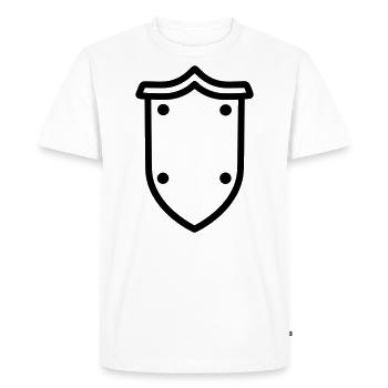 bouclier - T-shirt Premium bio Homme - blanc - Devant - Nico (187cm)