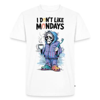 Monday grouches with coffee - Men's Premium Organic T-Shirt - white - Front - Nico (187cm)